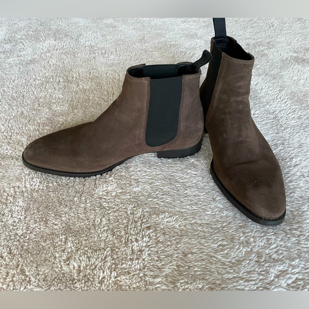 Zara Chelsea Suede Brown Boots For Men Size 41 - Picture 3 of 8